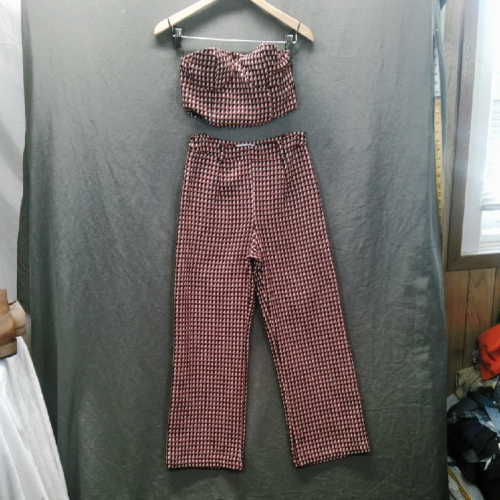 Pretty Garbage Chic Black and Red Women's Two-Piece Set